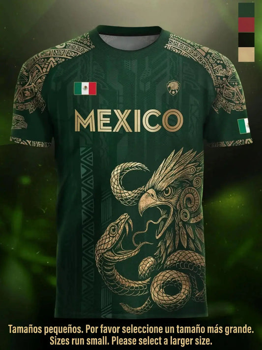 Vibrant Multicolor Aztec Eagle Heritage Soccer Jersey - Perfect for Summer Wins!