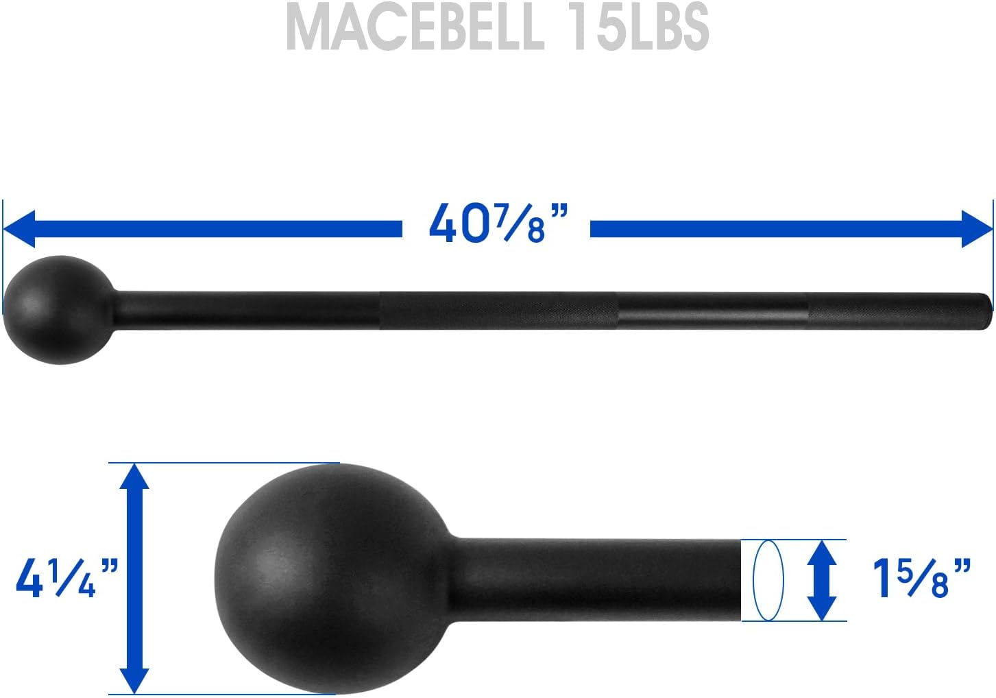 Unleash Your Strength with Our 15 lb Steel Mace Bell - Perfect for Full Body Workouts, Shoulder Mobility, and Grip Training for Both Men and Women