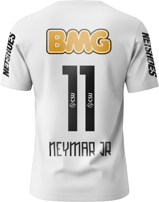 Unleash Your Passion for Football with the Ney Jr. #11 Santos Retro Soccer Jersey – A Tribute to the 2012 Brazilian Classic!