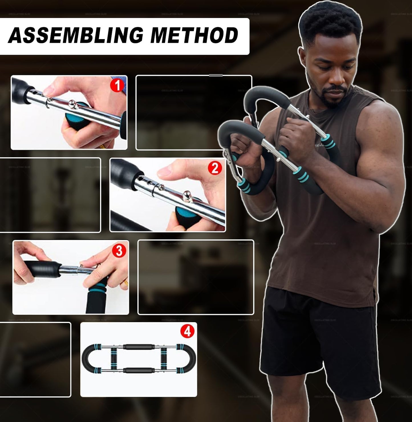 Transform Your Workout with the Ultimate Twister Arm Trainer - Adjustable Chest and Arm Fitness Equipment for Men