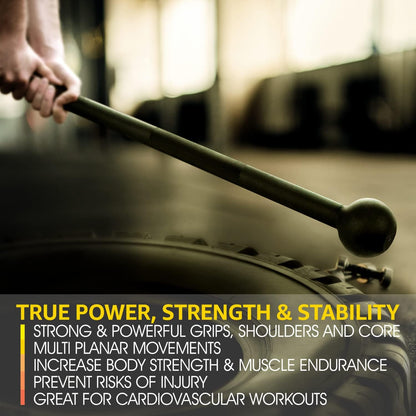 Unleash Your Strength with Our 15 lb Steel Mace Bell - Perfect for Full Body Workouts, Shoulder Mobility, and Grip Training for Both Men and Women