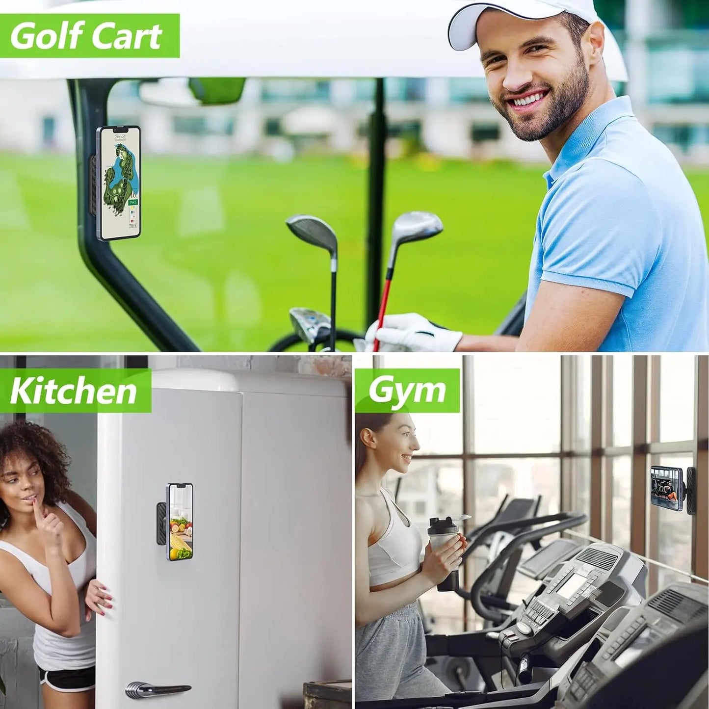 Revolutionary Magnetic Golf Cart Phone Holder - The Ultimate Gym Phone Mount for Golfers and Dads! Perfect Gift for Him!
