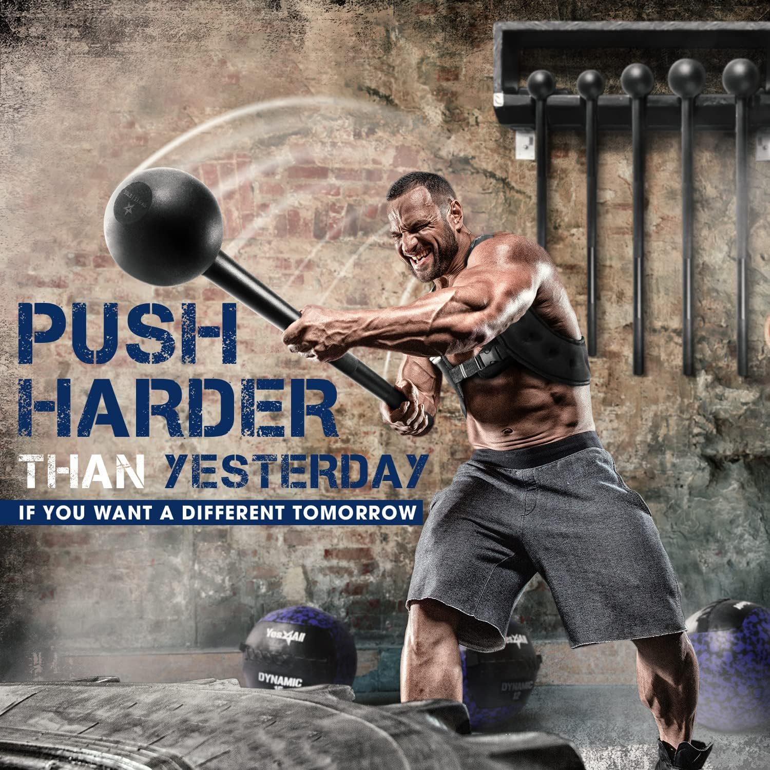 Unleash Your Strength with Our 15 lb Steel Mace Bell - Perfect for Full Body Workouts, Shoulder Mobility, and Grip Training for Both Men and Women