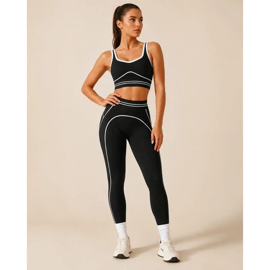 Elevate Your Workout with Our Women's High-Waisted Athletic Yoga Pants Set - Stylish, Butt-Lifting Fitness Outfits for Every Active Moment