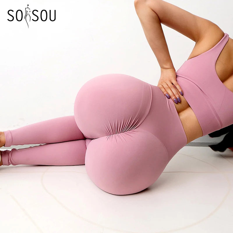 High Waist Nylon Yoga Pants for Women - Push-Up Fitness Leggings in 2 Stylish Designs