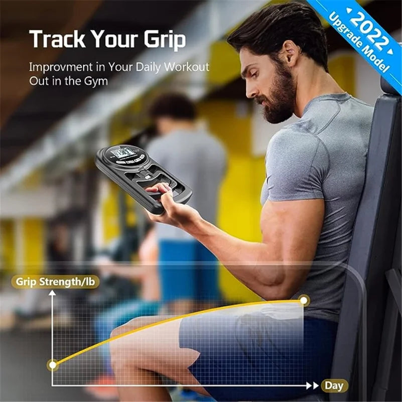 Elevate Your Strength Training with the 265Lbs Digital Grip Strength Tester - USB Rechargeable Hand Dynamometer for Accurate Performance Measurement