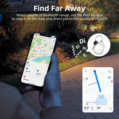 Compact Bluetooth GPS Tracker for Apple Devices - Find My App Compatible Tag for Keys, Wallets, and Bags