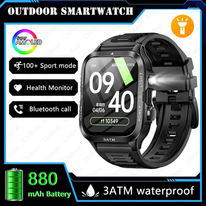 Explore the Great Outdoors with Our 2025 Outdoor Smartwatch - 1.96-Inch HD Screen, 880mAh Battery, and 3ATM Waterproof Design!