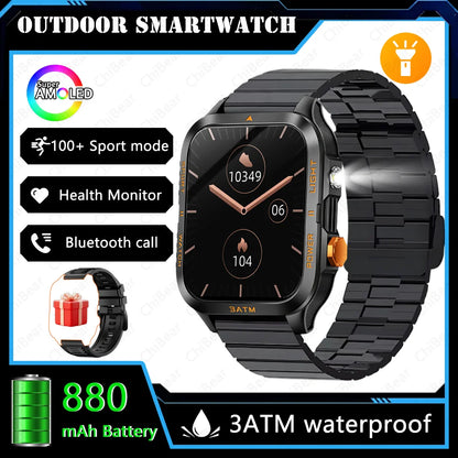 Explore the Great Outdoors with Our 2025 Outdoor Smartwatch - 1.96-Inch HD Screen, 880mAh Battery, and 3ATM Waterproof Design!