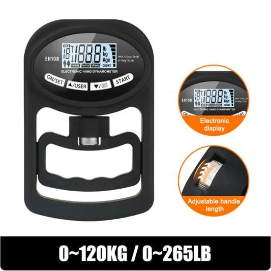 Maximize Your Grip Power with the 265Lbs Digital Hand Dynamometer - Perfect for Strength Training and Sports!