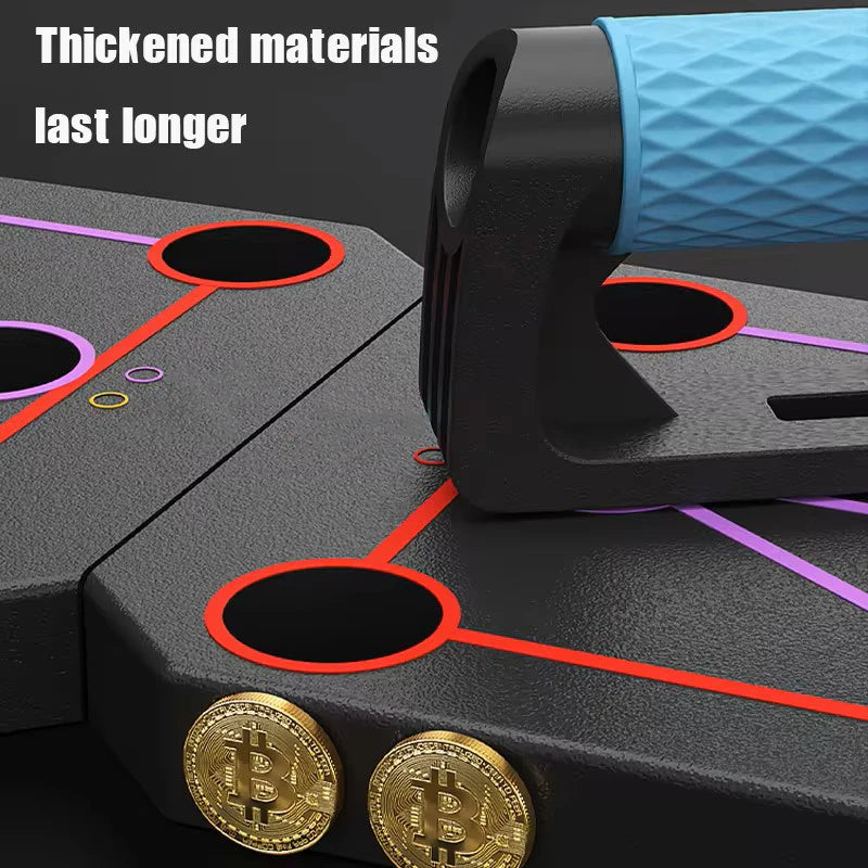 Elevate Your Workout with the Folding Push-Up Board - Portable Multifunctional Fitness Equipment for Strength Training and Abdominal Enhancement
