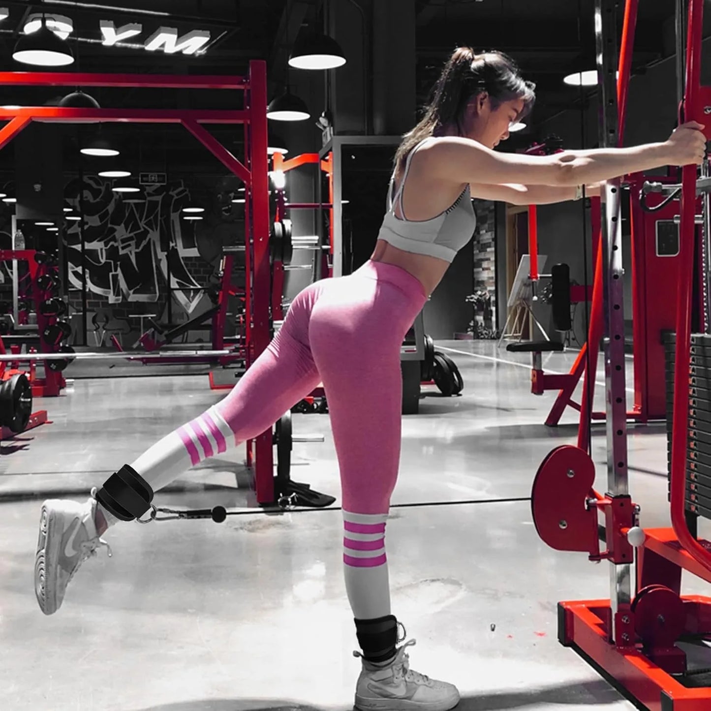 Elevate Your Workout with Adjustable Ankle Straps - Perfect for Cable Machine Fitness and Glute Kickbacks!