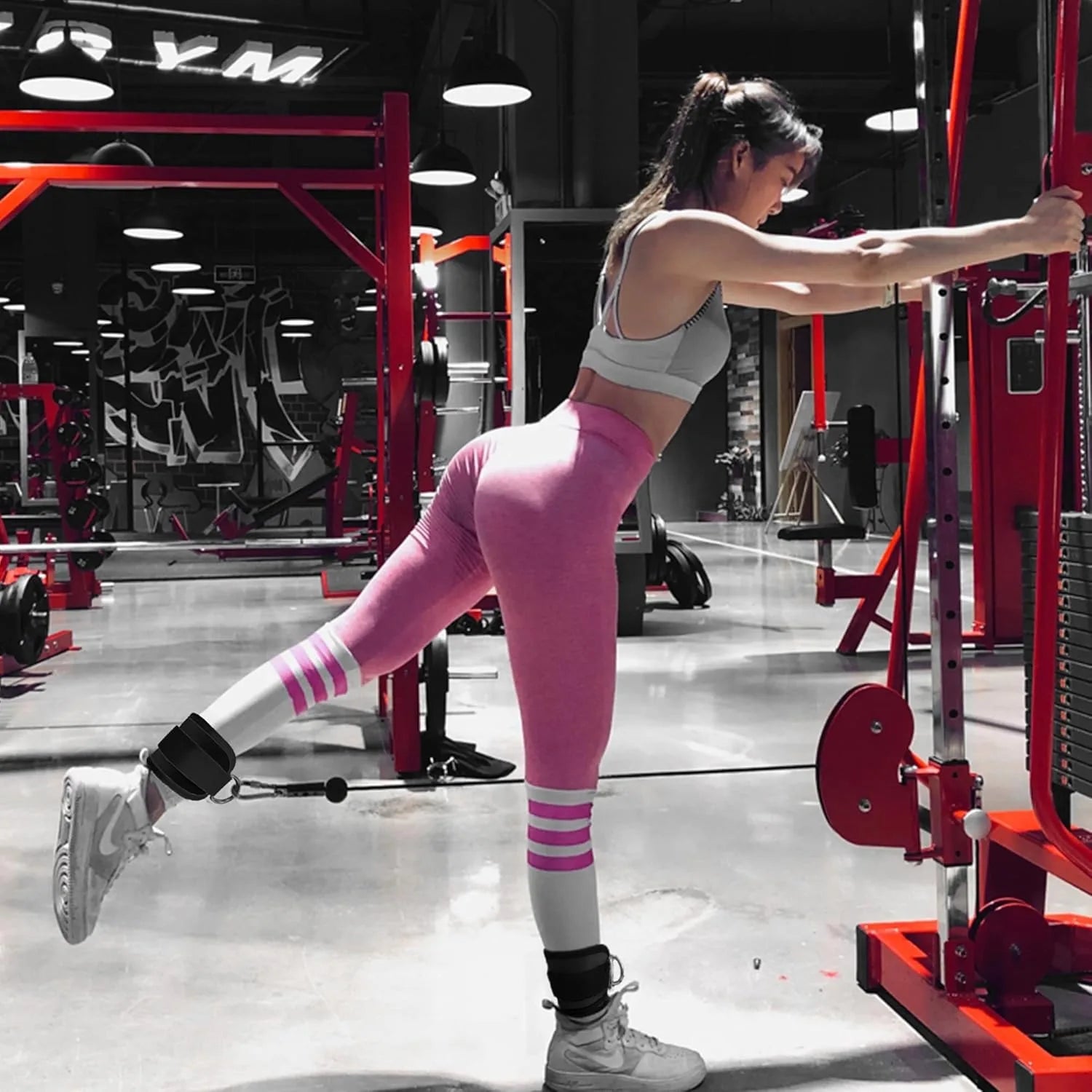 Elevate Your Workout with Adjustable Ankle Straps - Perfect for Cable Machine Fitness and Glute Kickbacks!