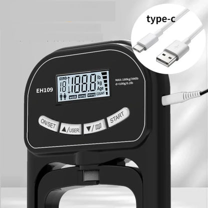 Elevate Your Strength Training with the 265Lbs Digital Grip Strength Tester - USB Rechargeable Hand Dynamometer for Accurate Performance Measurement