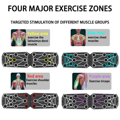 Elevate Your Workout with the Folding Push-Up Board - Portable Multifunctional Fitness Equipment for Strength Training and Abdominal Enhancement