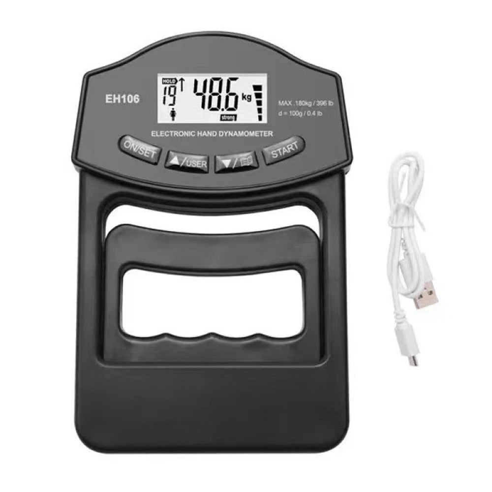 Elevate Your Strength Training with the 265Lbs Digital Grip Strength Tester - USB Rechargeable Hand Dynamometer for Accurate Performance Measurement