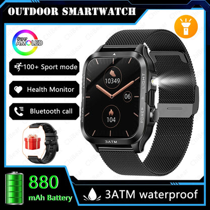 Explore the Great Outdoors with Our 2025 Outdoor Smartwatch - 1.96-Inch HD Screen, 880mAh Battery, and 3ATM Waterproof Design!