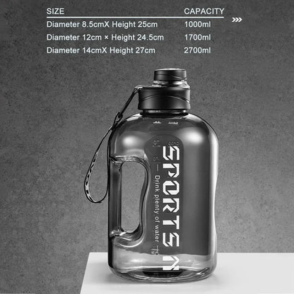 Experience Ultimate Hydration with Our Large Capacity 2 Liter BPA-Free Water Bottle - Perfect for Sports, Gym, Camping, and Travel!
