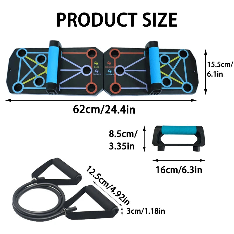 Elevate Your Workout with the Folding Push-Up Board - Portable Multifunctional Fitness Equipment for Strength Training and Abdominal Enhancement
