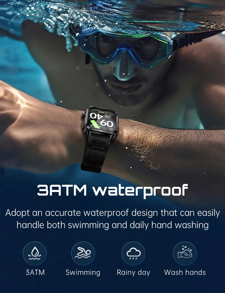 Explore the Great Outdoors with Our 2025 Outdoor Smartwatch - 1.96-Inch HD Screen, 880mAh Battery, and 3ATM Waterproof Design!