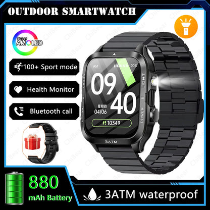 Explore the Great Outdoors with Our 2025 Outdoor Smartwatch - 1.96-Inch HD Screen, 880mAh Battery, and 3ATM Waterproof Design!