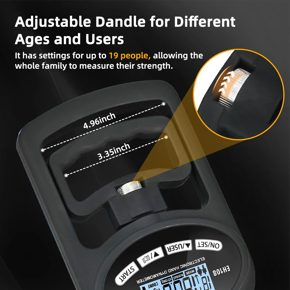 Maximize Your Grip Power with the 265Lbs Digital Hand Dynamometer - Perfect for Strength Training and Sports!