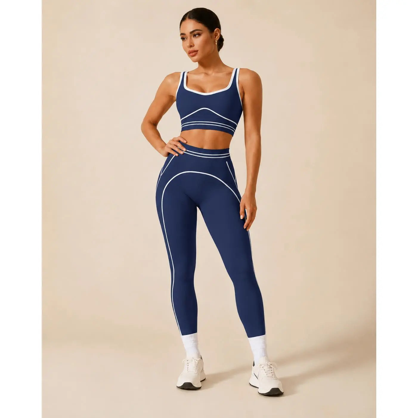 Elevate Your Workout with Our Women's High-Waisted Athletic Yoga Pants Set - Stylish, Butt-Lifting Fitness Outfits for Every Active Moment