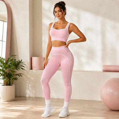 Elevate Your Workout with Our Women's High-Waisted Athletic Yoga Pants Set - Stylish, Butt-Lifting Fitness Outfits for Every Active Moment