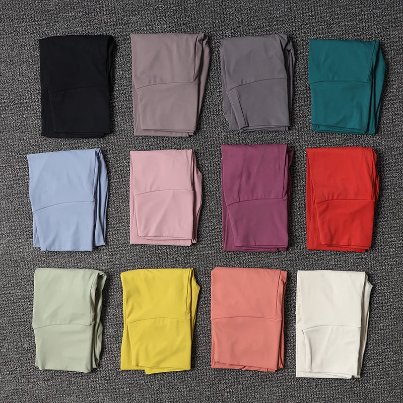 High Waist Nylon Yoga Pants for Women - Push-Up Fitness Leggings in 2 Stylish Designs
