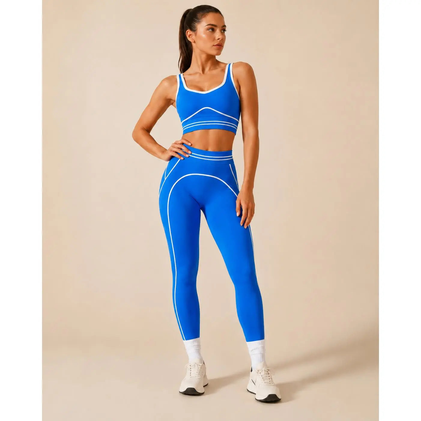 Elevate Your Workout with Our Women's High-Waisted Athletic Yoga Pants Set - Stylish, Butt-Lifting Fitness Outfits for Every Active Moment